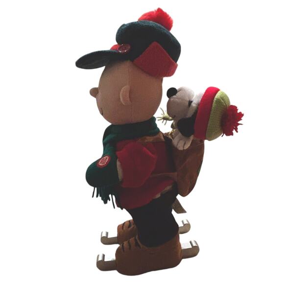 2005 Coyne's & Co. Peanuts Charlie Brown Skating & Snoopy Musical Plays NWT RARE - Picture 3 of 11